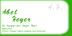 abel heyer business card